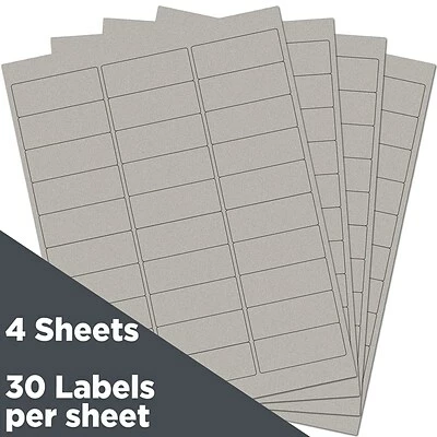Buy 🔔 JAM Paper Laser/Inkjet Mailing Address Labels, 1 X 2 5/8, Silver Metallic, 120 Labels/Pack (40732536) 🔔 - Image 2