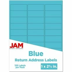Top 10 ⌛ JAM Paper Laser/Inkjet Mailing Address Labels, 1" X 2 5/8", Blue, 120 Labels/Pack (302725762) 🧨