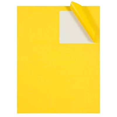 Deals 🧨 JAM Paper Laser/Inkjet Address Label, 4" X 3 3/8", Yellow, 6 Labels/Sheet, 12 Sheets/Pack (302725803) 💯 - Image 3
