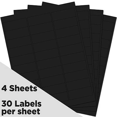 Budget ⌛ JAM Paper Laser/Inkjet Mailing Address Labels, 1" X 2 5/8", Black, 30 Labels/Sheet, 4 Sheets/Pack (302228592) ⭐ - Image 2