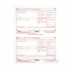 Flash Sale ⭐ W-2 Individual Forms TOPS W-2 Tax Form, 1 Part, Copy A, White, 8 1/2" X 11", 100 Forms/Pack 😉