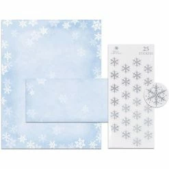 Best reviews of 🛒 Fun Paper Letterhead; Seasonal Great Papers® Holiday Stationery Kit Winter Flakes, 25/Count 🌟