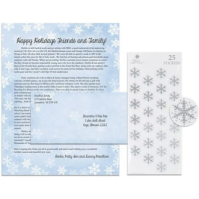Best reviews of 🛒 Fun Paper Letterhead; Seasonal Great Papers® Holiday Stationery Kit Winter Flakes, 25/Count 🌟 - Image 2