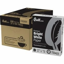 Budget 😉 Quill Brand® 24lb. Laser Paper Quill Brand® 8.5" X 11" Laser & Inkjet Print Paper, 24 Lbs., 98 Brightness, 500 Sheets/Ream, 10 Reams/Carton (720423CT) ⭐