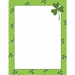 Promo 🤩 Fun Paper Letterhead; Seasonal Great Papers® Clover Dots Letterhead, 80/Pack 🤩